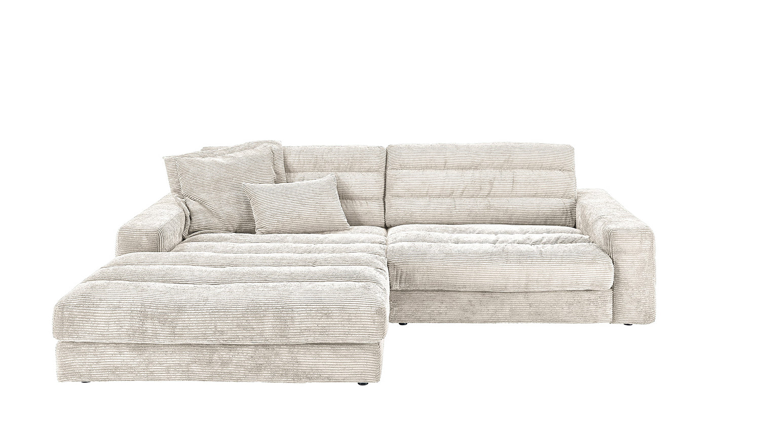 KAWOLA Sofa LANA Ecksofa Cord cremeweiß