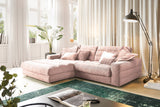 KAWOLA Sofa LANA Ecksofa Cord rosa, Links