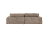 KAWOLA Sofa LANA Ecksofa Cord taupe