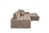 KAWOLA Sofa LANA Ecksofa Cord taupe