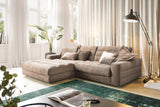 KAWOLA Sofa LANA Ecksofa Cord taupe, Links