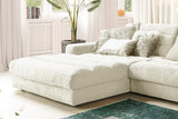 KAWOLA Sofa LANA XL Ecksofa Cord cremeweiß