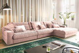 KAWOLA Sofa LANA XL Ecksofa Cord rosa