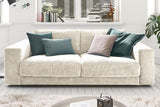 KAWOLA Sofa MADELINE 2-Sitzer Cord cremeweiß