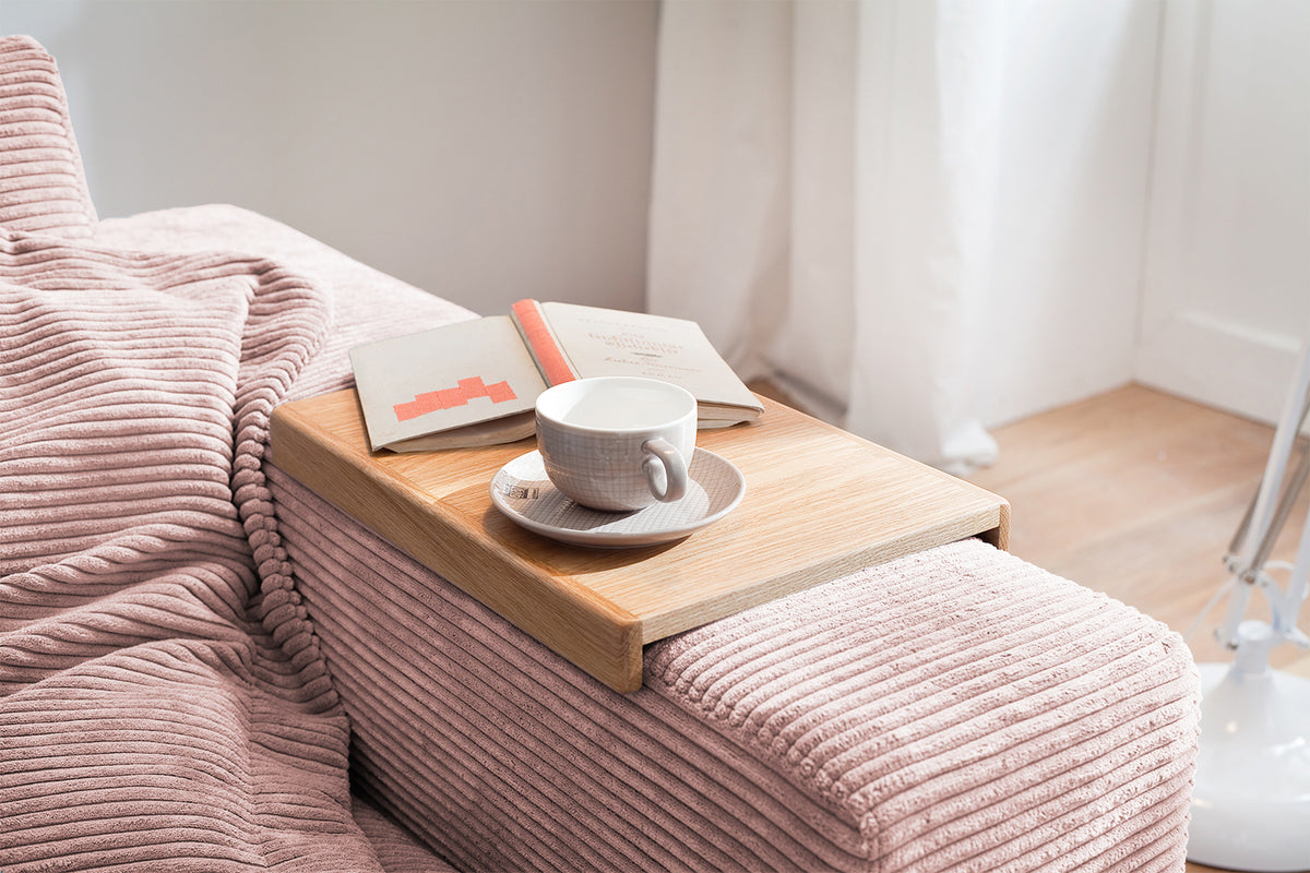 KAWOLA Sofa MADELINE 2-Sitzer Cord rosa