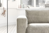 KAWOLA Sofa MADELINE 2-Sitzer Cord steingrau