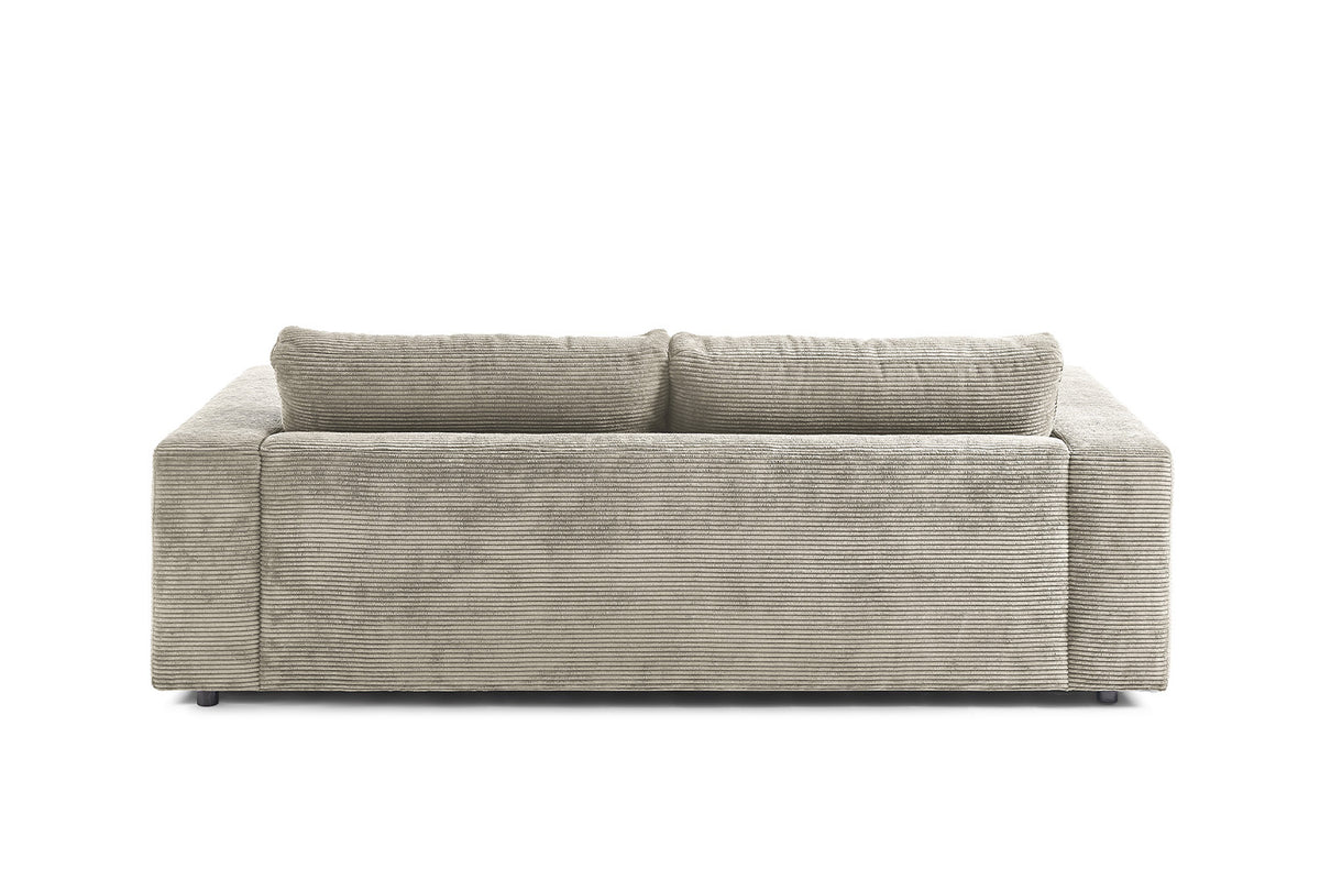 KAWOLA Sofa MADELINE 2-Sitzer Cord steingrau