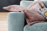 KAWOLA Sofa MADELINE 3-Sitzer Cord hellblau