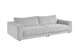 KAWOLA Sofa MADELINE 3-Sitzer Cord hellgrau