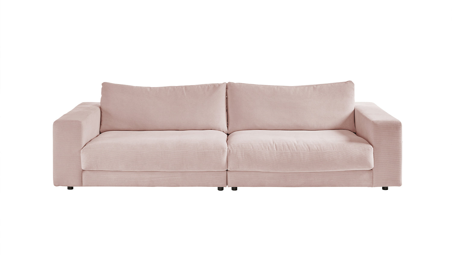 KAWOLA Sofa MADELINE 3-Sitzer Cord rosa