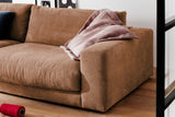 KAWOLA Sofa MADELINE 3-Sitzer Cord rost