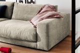 KAWOLA Sofa MADELINE 3-Sitzer Cord steingrau