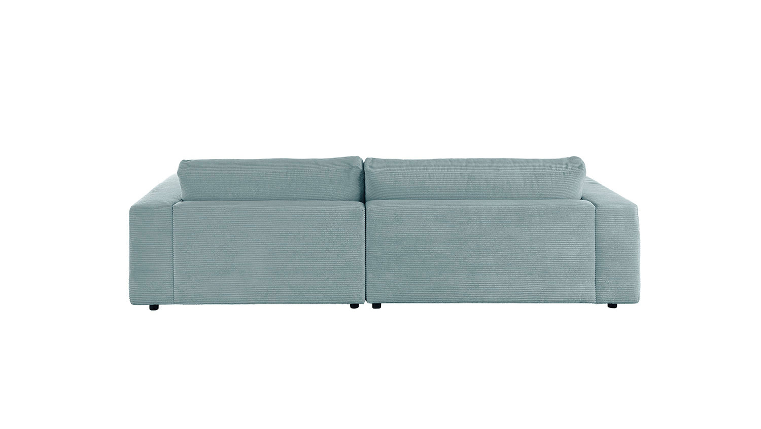 KAWOLA Sofa MADELINE Ecksofa Cord mit Longchair hellblau