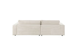 KAWOLA Sofa MADELINE Ecksofa mit Longchair Cord cremeweiß