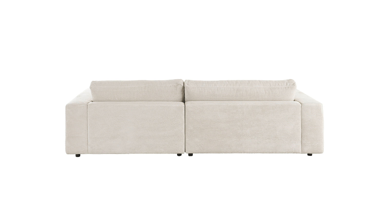 KAWOLA Sofa MADELINE Ecksofa mit Longchair Cord cremeweiß