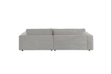 KAWOLA Sofa MADELINE Ecksofa mit Longchair Cord steingrau