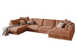 KAWOLA Sofa MADELINE Wohnlandschaft U-Form Cord rost
