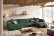 KAWOLA Sofa MADELINE Wohnlandschaft U-Form Cord smaragd, Links