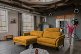 KAWOLA Sofa MALTA Ecksofa Stoff gold