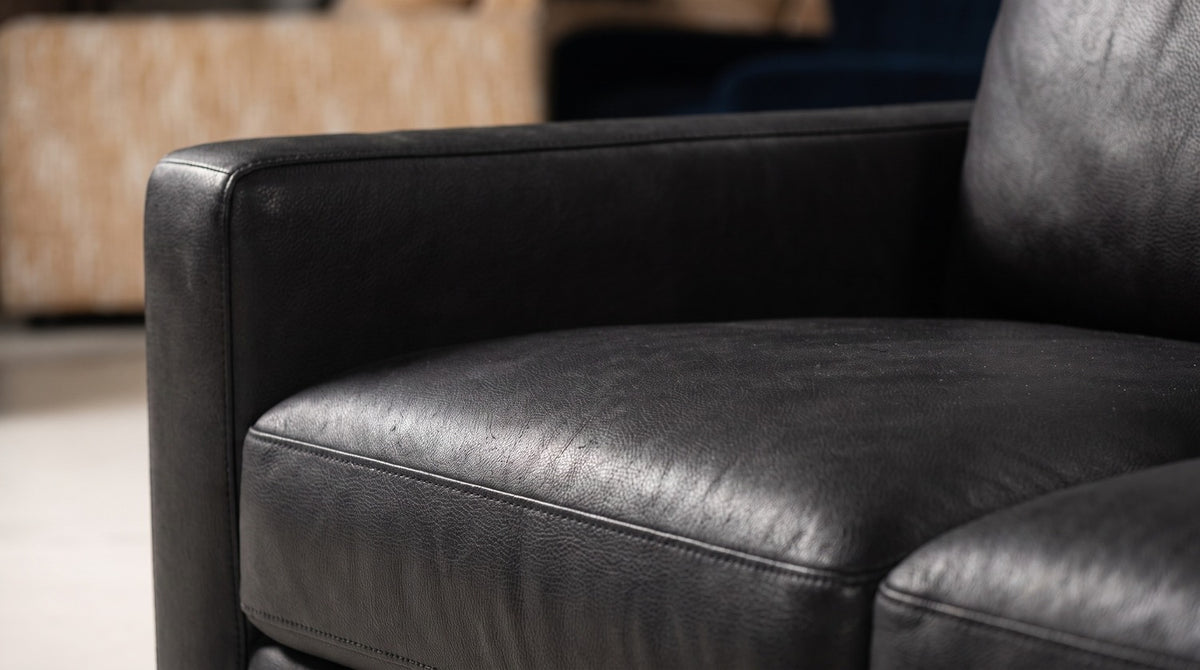 KAWOLA Sofa MARLIN Ecksofa Lederfaserstoff schwarz