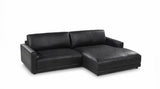 KAWOLA Sofa MARLIN Ecksofa Lederfaserstoff schwarz