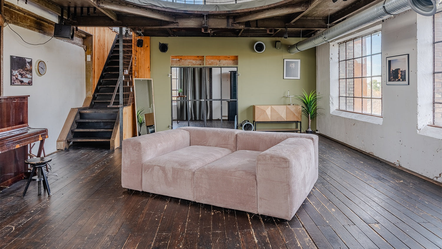 KAWOLA Sofa MIA Modulares Sofa 6-tlg. Cord taupe