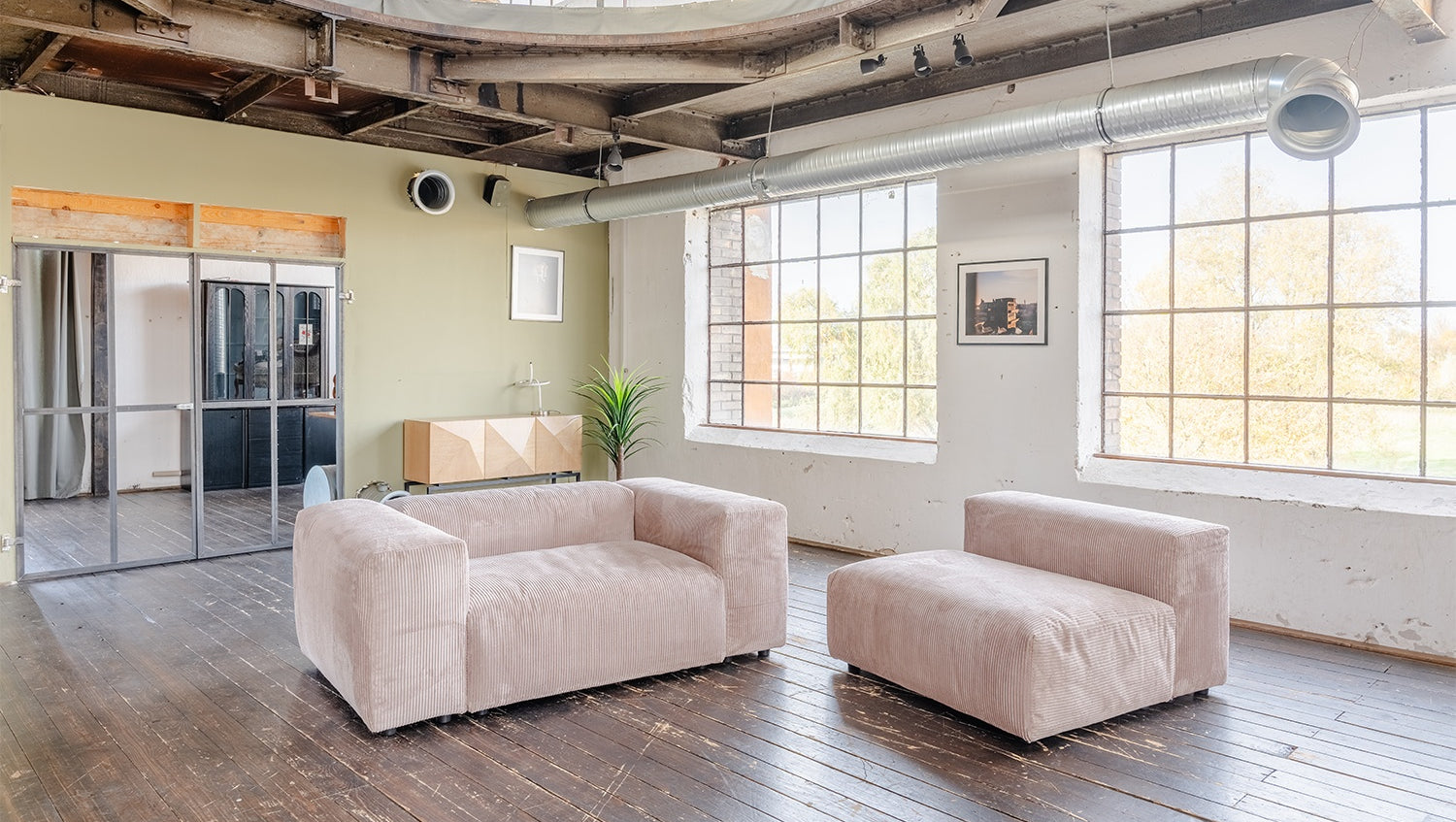 KAWOLA Sofa MIA Modulares Sofa 6-tlg. Cord taupe
