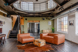 KAWOLA Sofa MIA Modulares Sofa 6-tlg. Lederfaserstoff cognac