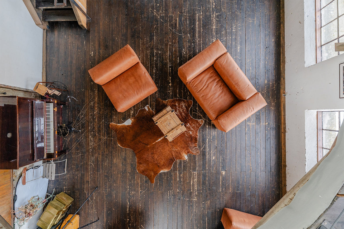 KAWOLA Sofa MIA Modulares Sofa 6-tlg. Lederfaserstoff cognac