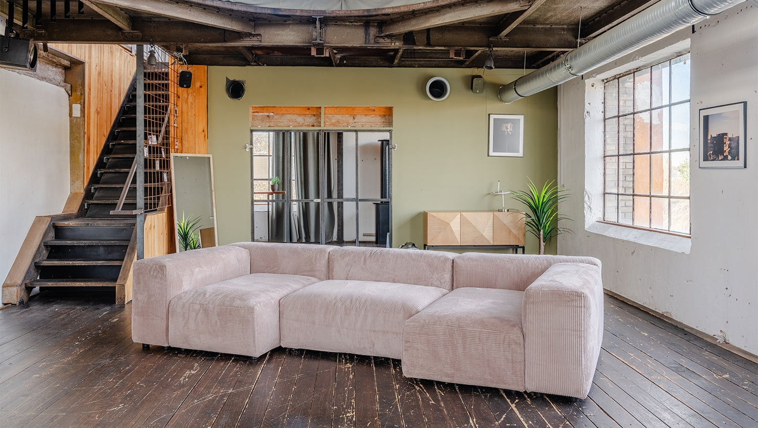 KAWOLA Sofa MIA Modulares Sofa 8-tlg. Cord taupe