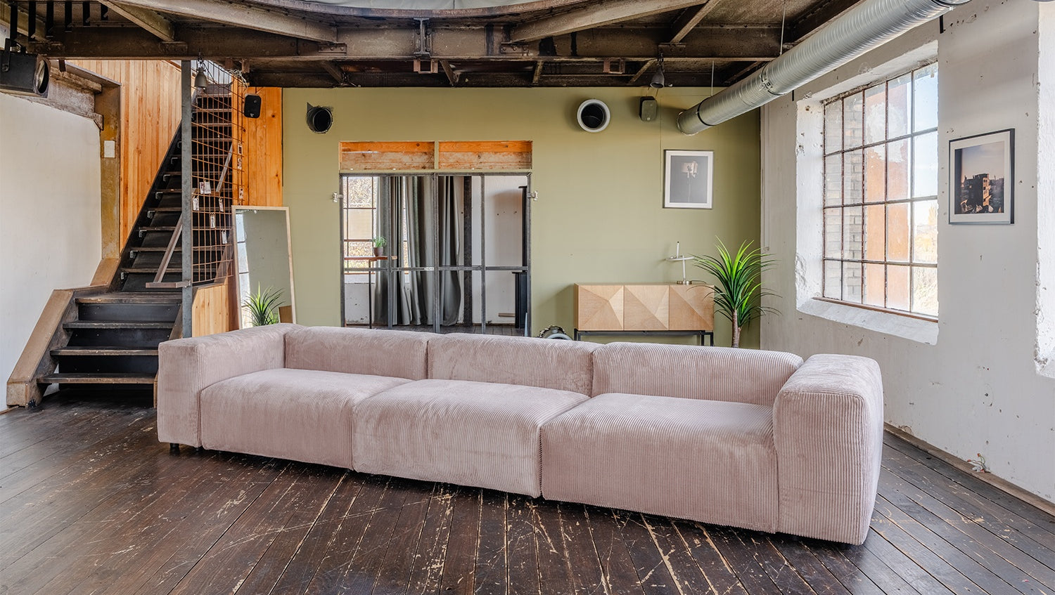 KAWOLA Sofa MIA Modulares Sofa 8-tlg. Cord taupe