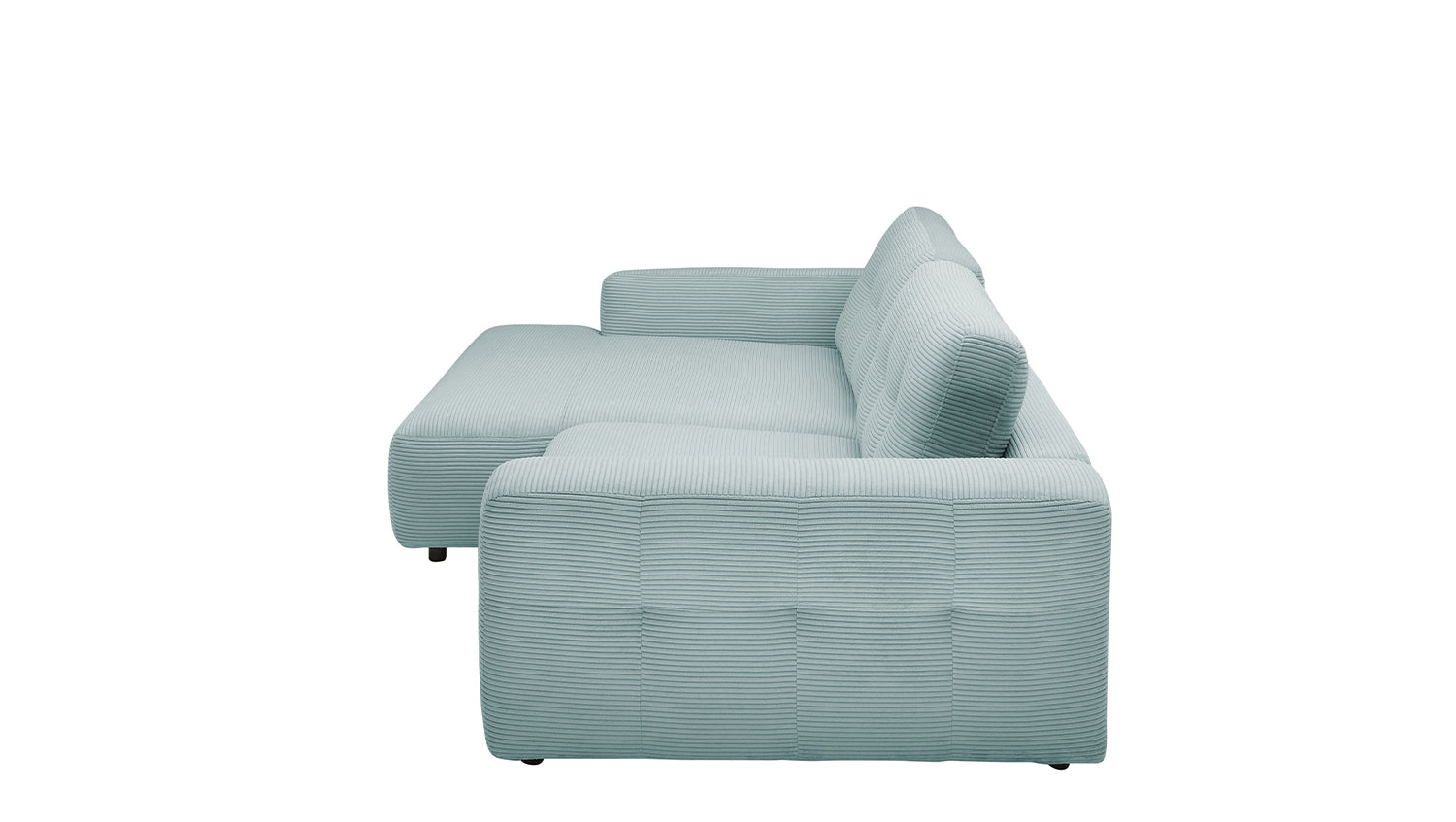 KAWOLA Sofa MIKA Ecksofa Cord hellblau