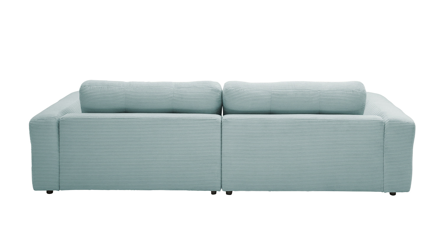 KAWOLA Sofa MIKA Ecksofa Cord hellblau