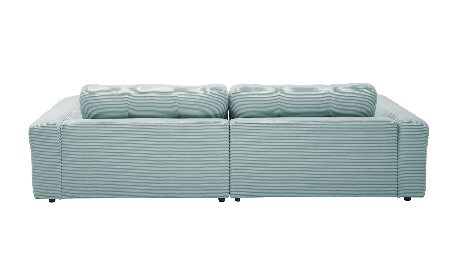 KAWOLA Sofa MIKA Ecksofa Cord hellblau