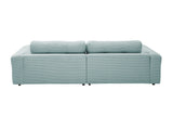 KAWOLA Sofa MIKA Ecksofa Cord hellblau