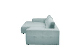 KAWOLA Sofa MIKA Ecksofa Cord hellblau