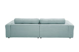 KAWOLA Sofa MIKA Ecksofa Cord hellblau