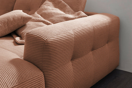 KAWOLA Sofa MIKA Ecksofa Cord rost