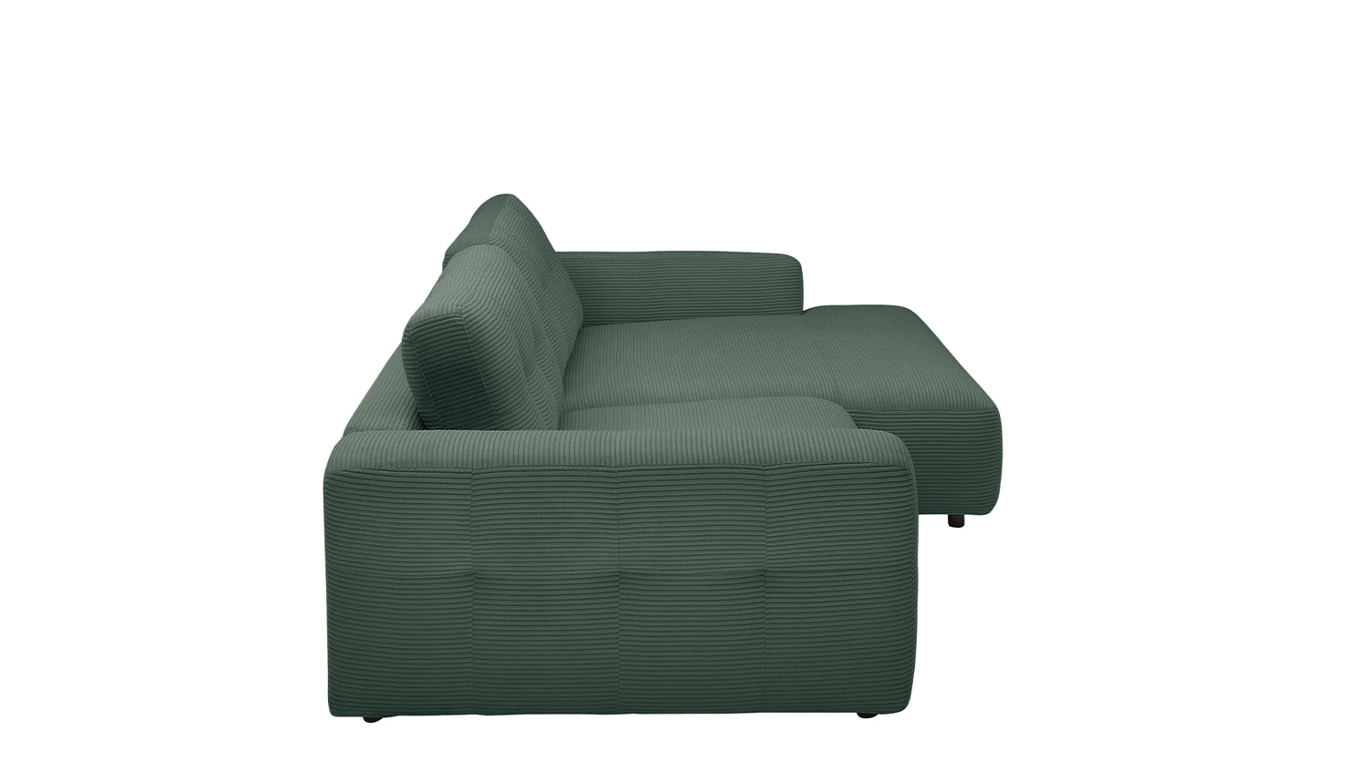 KAWOLA Sofa MIKA Ecksofa Cord smaragd