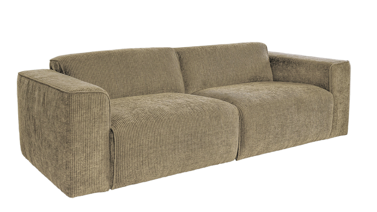 KAWOLA Sofa NELE 3-Sitzer Cord beige