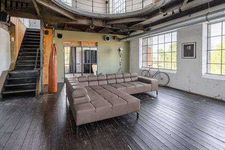 KAWOLA Sofa NELSON Ecksofa Leder dunkelbraun, Links, Ohne Zusatzausstattung, Relaxfunktion