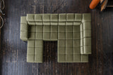 KAWOLA Sofa NELSON Ecksofa Leder olivgrün