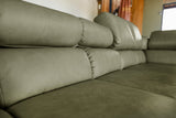 KAWOLA Sofa NELSON Ecksofa Leder olivgrün