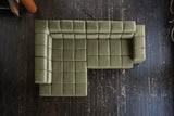 KAWOLA Sofa NELSON Ecksofa Leder olivgrün