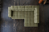 KAWOLA Sofa NELSON Ecksofa Leder olivgrün