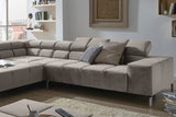 KAWOLA Sofa NELSON Ecksofa Velvet silber