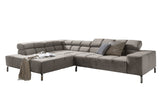 KAWOLA Sofa NELSON Ecksofa Velvet silber