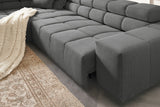 KAWOLA Sofa NEVADA Ecksofa Feincord anthrazit
