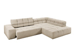 KAWOLA Sofa NEVADA Ecksofa Feincord beige