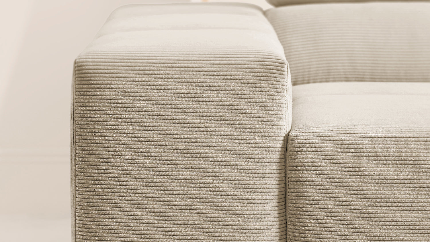 KAWOLA Sofa NEVADA Ecksofa Feincord beige